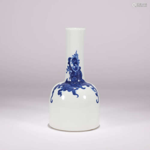 A Blue&White Phoenix Pattern Porcelain Bell Shaped Zun