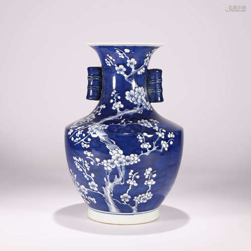 A Blue&White Plum&blossom Porcelain Guan Er Vase