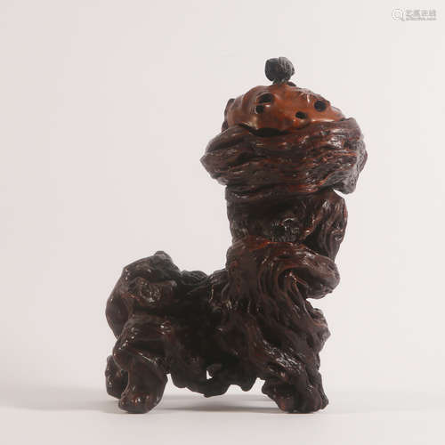 A Root Carved Incense Burner Ornament