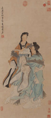A Chinese Figure Painting, Chen Hongshou Mark