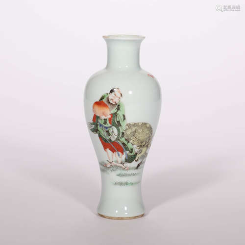 A Famille Rose Figures Porcelain Meiping