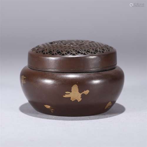 A Versicolor Bronze Incense Burner