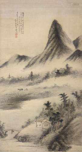 清 许荛 山水