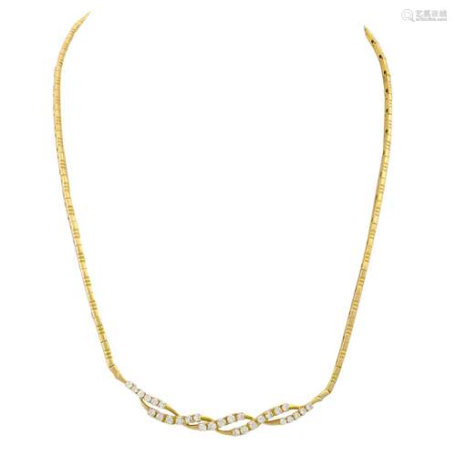 Collier mit 29 Brillanten,