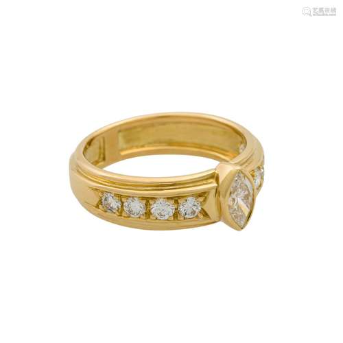 Ring mit Diamanten von zus. ca. 0,8 ct,