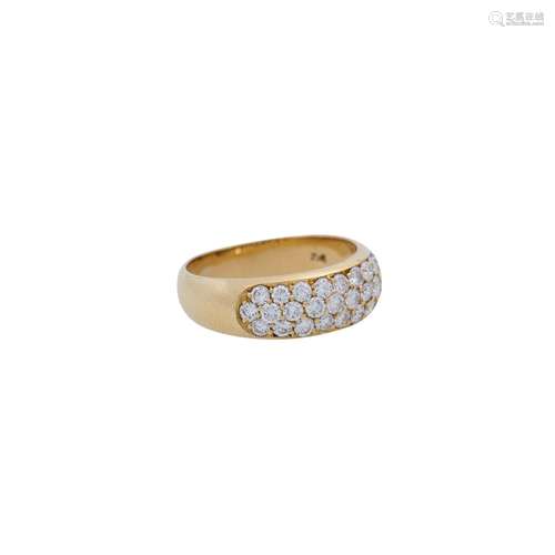 Ring mit 31 Brillanten zus. ca. 1,0 ct,