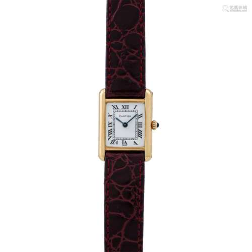 CARTIER Vintage Tank, Ref. 8660. Damenuhr. Circa 1980er Jahr...