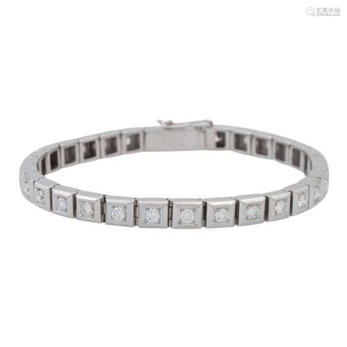 Armband mit 31 Brillanten von zus. ca. 2,42 ct (punziert),