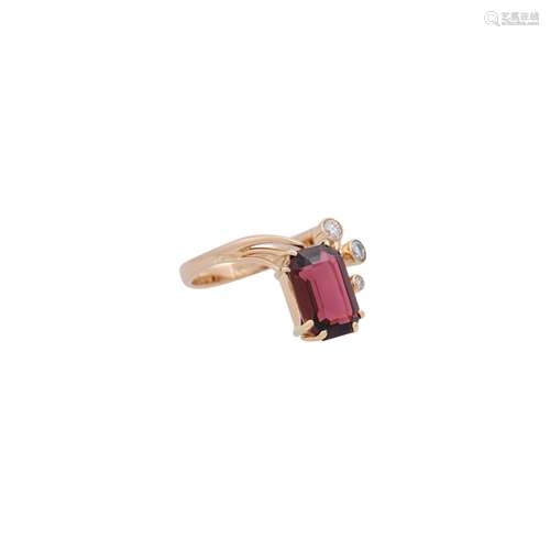 Ring mit Rubelith ca. 3,5 ct,