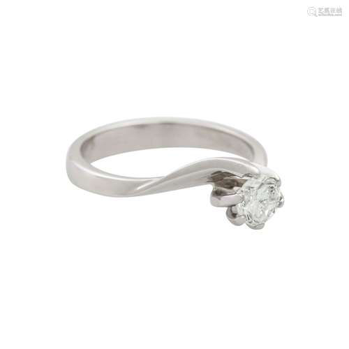 Ring mit Solitär Brillant ca. 0,54 ct,