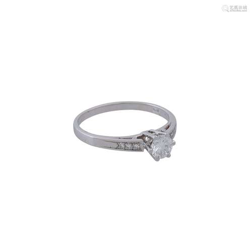 Ring mit 1 Brillant ca. 0,55 ct,