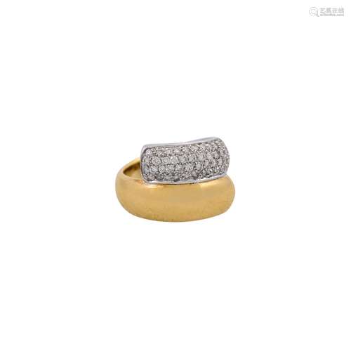 Ring mit ca. 48 Brillanten von zus. ca. 1 ct,