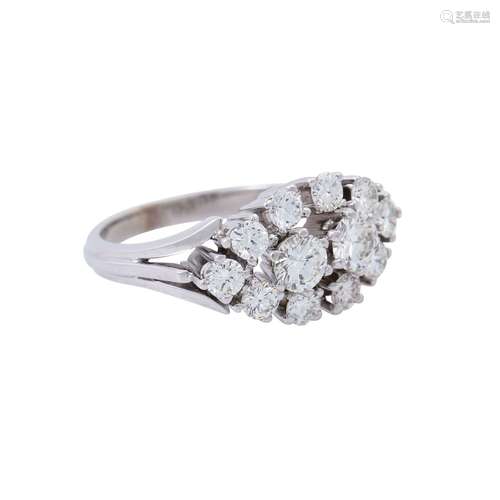 Ring mit 12 Brillanten von zus. ca. 1,4 ct,