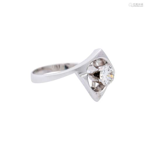 Ring mit Brillant Solitär ca. 0,6 ct,