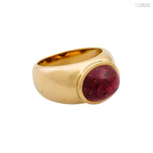 Ring mit feinem Rubellit-Cabochon