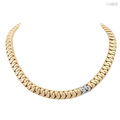 Collier mit 24 Brillanten von zus. ca. 0,5 ct (punziert),