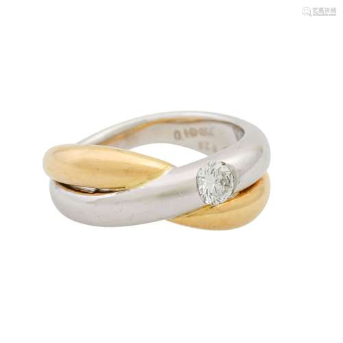 Ring mit Brillant von ca. 0,28 ct (punziert),