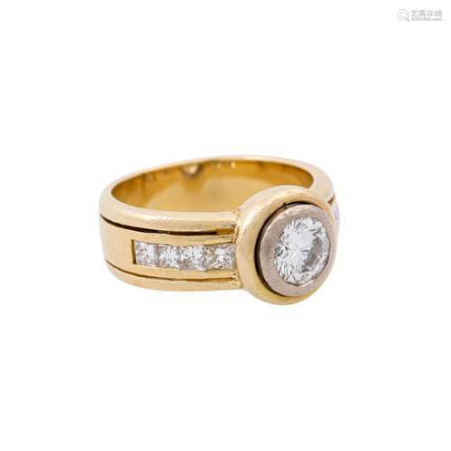 Ring mit 1 Brillant ca. 1,0 ct,