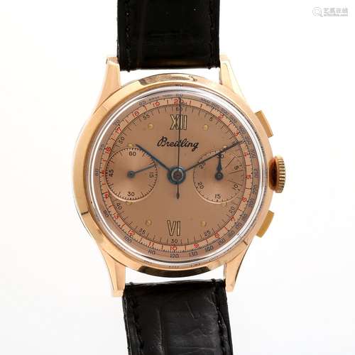 Vintage Chronograph Two Tone Salmon dial, signiert 