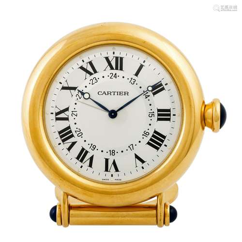 CARTIER Reisewecker, Ref. 6601 U O1496. Ca. 1990er Jahre.