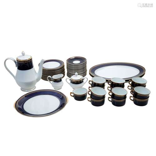 COLLECTION ROMANOV Kaffeeservice f. 13 Personen 'Kobaltblau ...