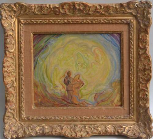 Maurice CHABAS (1862-1947) Apparition Huile sur toile signée...