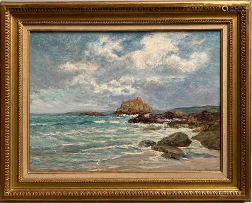 Maxime MAUFRA (1861-1918) Guimaëc, plage de Beg an Fry, Fini...