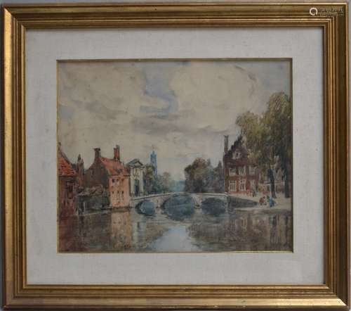 FRANK-BOGGS [américain] (1855-1926) Bruges, le béguinage Aqu...