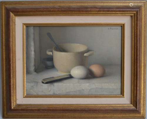 Charles Clément PERRON (1893-1958) Nature morte aux oeufs Hu...