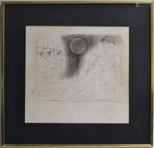 Pierre-Yves TRÉMOIS (1921-2020) Le couple, 1974. Lithographi...