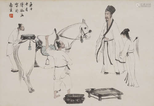 Chinese Figure Painting by Fu Baoshi