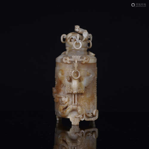 Nephrite Mythical Beast Cup