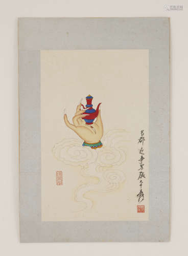 The Buddha Hand，Painting by Zhang Daqian