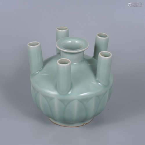 Longquan Ware Five-Tube Vase