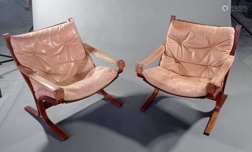 Ingmar RELLING (1920-2002). Paire de fauteuils 