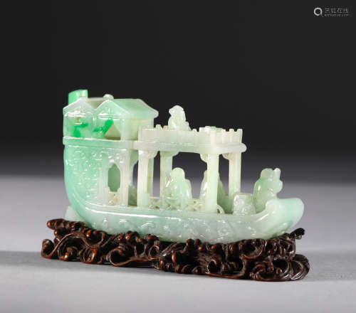 Qing Dynasty - Emerald Ship Decoration