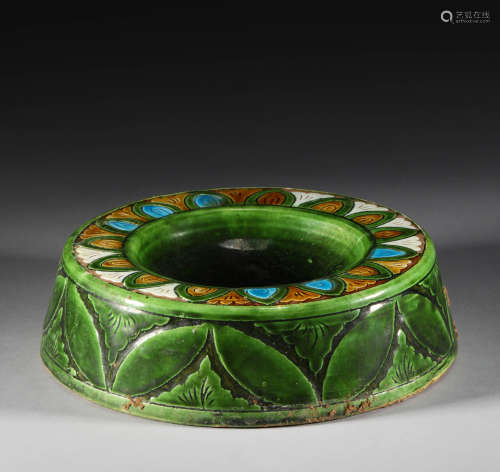 Tang Dynasty - Green Glazed Inkstone