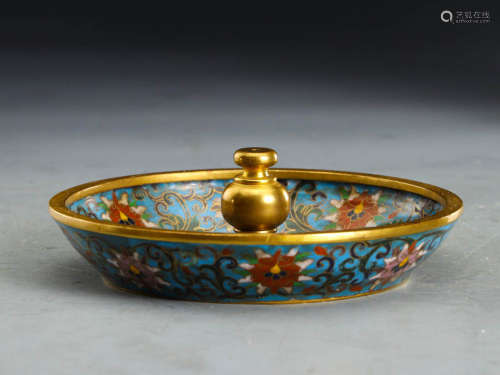 Qing Dynasty - Cloisonne Incense Plate
