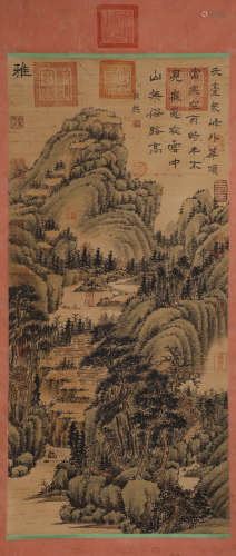 Song Dynasty - Jun Ran - Landscape Silk Scroll