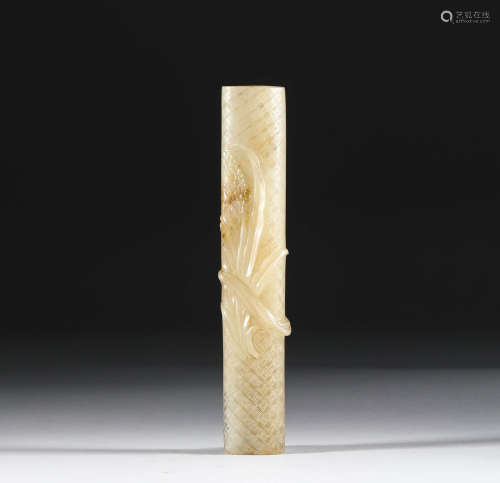 Qing Dynasty - Hetian Jade Scroll Paperweight