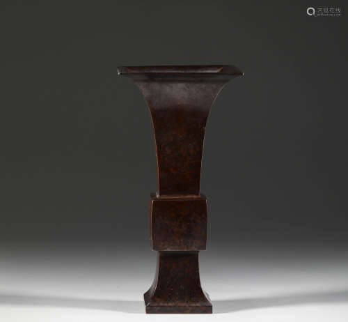 Qing Dynasty - Bronze Flower Goblets