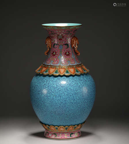 Qing Dynasty - Enamel Vase