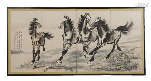 The Horses，by Xu Beihong