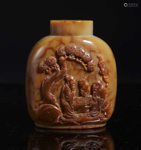 Agate Figure Snuff Bottle