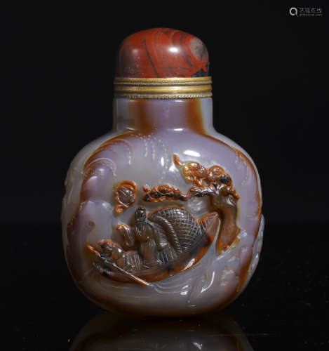 Agate Figure Snuff Bottle