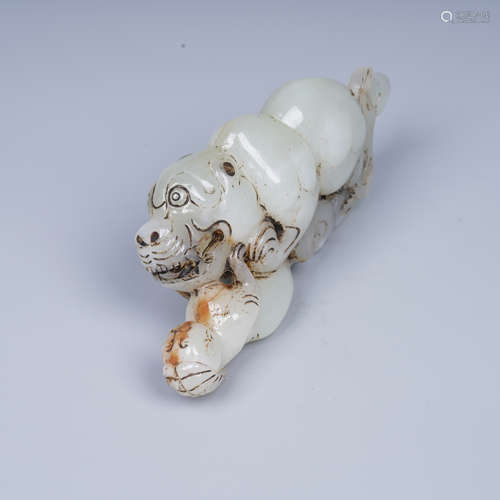 Nephrite Mythical Beast Figure