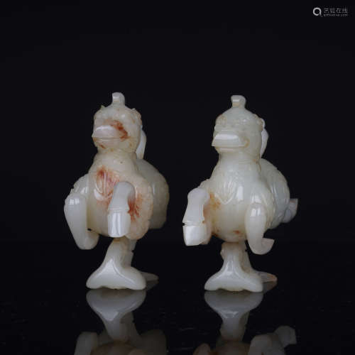A Pair of Nephrite Horse Figure
