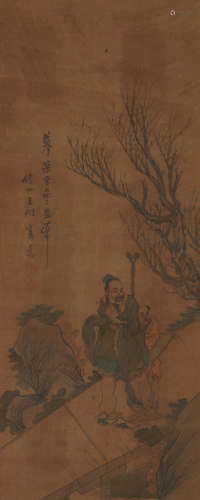 Chinese Figure Painting by Wang Wen