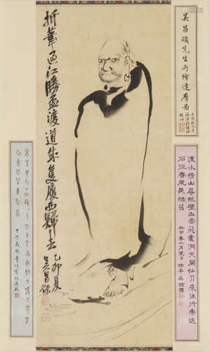 Bodhidharma，by Wu Changshuo