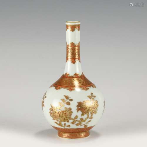 QING QIANLONG GILDED VASE